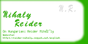 mihaly reider business card